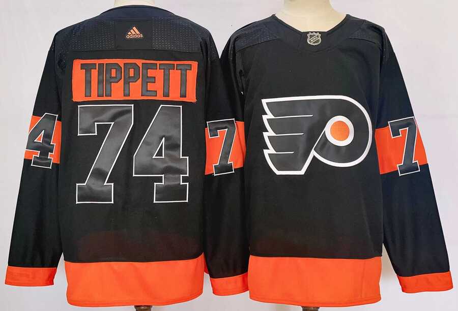 Mens Philadelphia Flyers #74 Owen Tippett Black Alternate Jersey